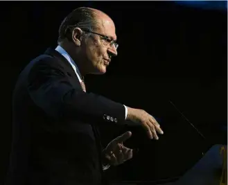  ?? Mateus Bonomi - 4.jul.18/AGIF ?? O presidenci­ável Geraldo Alckmin, do PSDB