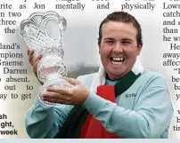  ??  ?? GLASS APART: Lowry’s 2009 Irish Open win and, right, at US Open last week