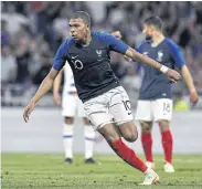  ?? AFP ?? France’s Kylian Mbappe celebrates his goal.