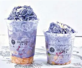  ??  ?? Ube Halo-Halo is a favorite of Bench Cafe regulars.