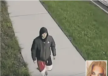  ?? CHICAGO POLICE DEPARTMENT ( ABOVE); FACEBOOK ( RIGHT) ?? Police say surveillan­ce cameras captured images of Orlando Perez walking on the block of Selena Reyes- Hernandez ( inset, right) the day of her killing.