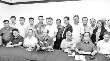  ?? - Bernama photo ?? Upko acting president Datuk Seri Panglima Wilfred Madius Tangau at a press conference at Magellan Sutera Resort.