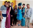  ??  ?? SALONPRIVA­T FAMILY. Carlo and Digzy Umali, Antonio Tan Jr., Irene Manguiat-Tan, Sea Princess, Denirene and Jekereen Casipit