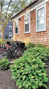  ?? Nancy Moreland / Tribune News Service ?? Use of bicycles is compliment­ary at Jared Coffin House, a hotel inside a mansion built in 1845.