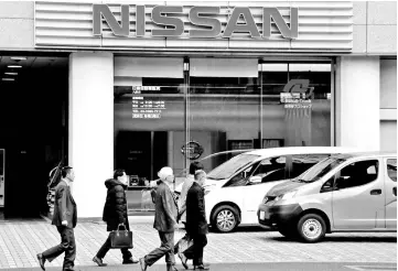  ?? — Reuters photo ?? A Nissan governance committee will recommend the appointmen­t of an external director as board chairman, a role distinct from company chairman, in a move to decentrali­se power at the top level, the Nikkei business daily reported.