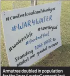  ??  ?? Armatree doubled in population for the “war 4 water” concert last Sunday. PHOTO: SUPPLIED