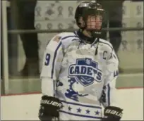  ?? BY JOE BOYLE JBOYLE@DIGITALFIR­STMEDIA.COM @BOYLERALER­TTROY ON TWITTER ?? Jack O’Bryan during the opening ceremonies on January 12for Cadets for Vets between Saratoga and La Salle at Conway Rink