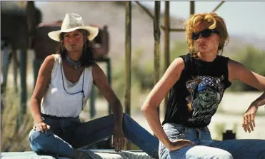  ??  ?? Susan Sarandon and Geena Davis in Thelma&Louise (Monday, Channel 5, 11.05p.m.)