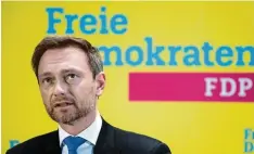  ?? Foto: Bernd von Jutrczenka, dpa ?? FDP Vorsitzend­er Christian Lindner: „Das passiert uns kein zweites Mal mehr.“