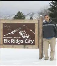  ??  ?? Elk Ridge City wants your help to choose an official city flag. Elk Ridge resident Dallin Millington is the chairman of the flag design committee.