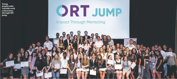  ??  ?? Young people make valuable work connection­s through ORT Jump