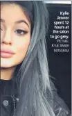  ?? PICTURE: KYLIE JENNER
INSTAGRAM ?? Kylie Jenner spent 12 hours at the salon to go grey.