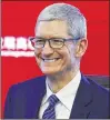  ?? CAI YANG / XINHUA / ZUMA PRESS ?? Apple CEO Tim Cook has emphasized Apple’s services to businesses over the past 18 months as iPhone sales slowed. A speaker may help keep customers loyal to service products such as Apple Music, a subscripti­on music streaming offering that’s $10 a month.