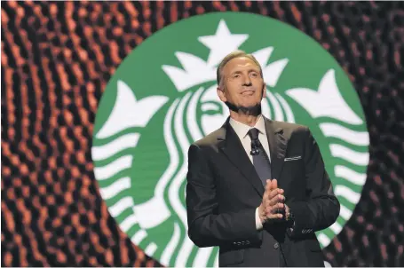  ?? AFP ?? Starbucks chairman Howard Schultz helped Starbucks grow from 11 stores to more than 28,000 in 77 countries