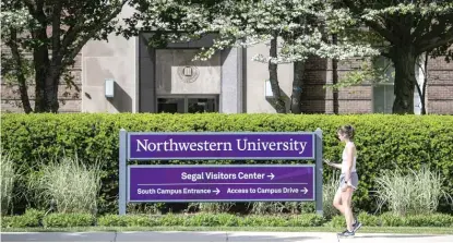  ?? TYLER LARIVIERE/SUN-TIMES ?? Northweste­rn University is among the schools that filed a lawsuit over the Trump administra­tion’s rule that would have required foreign students to transfer or return to their countries if their colleges only offered online courses in the fall.