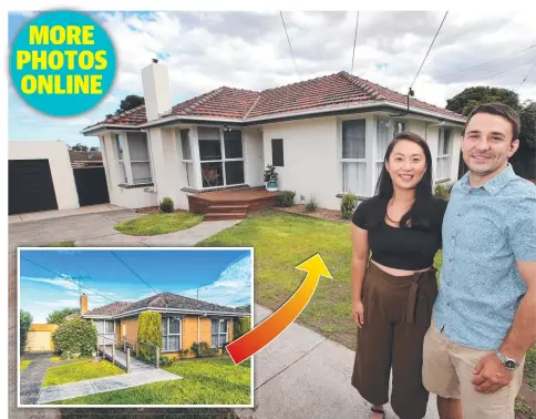 ?? Picture: GLENN FERGUSON ?? NEW AGAIN: Kain Karnis and partner Candice Tran have renovated a 1970s Belmont home in Learmouth St.