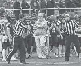  ?? MATT PARKER PHOTO ?? Exeter High School football coach Bill Ball will return for a 31st season coaching next fall.