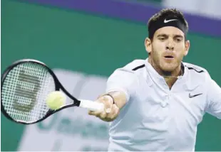  ??  ?? Juan Martín del Potro tuvo que irse al máximo de tres sets para derrotar ayer al georgiano Nikoloz