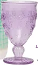  ?? ?? LILAC WINE Lilac floral goblet, £3, George Home