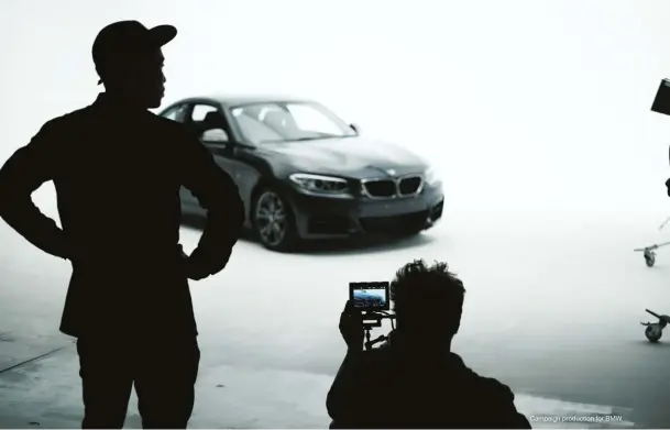  ??  ?? Campaign production for BMW.