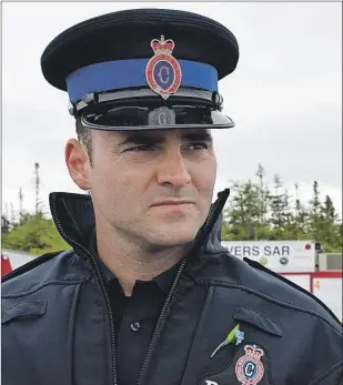  ?? LOUIS POWER/THE TELEGRAM ?? Const. Geoff Higdon is the media’s go-to guy in the Royal Newfoundla­nd Constabula­ry, and the voice behind the police force’s social media accounts.