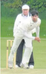  ??  ?? Fayaz Ughradar grabbed a couple of Upton wickets for Widnes.