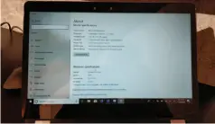  ??  ?? This is the configurat­ion screen of the Snapdragon 8cx reference notebook. This is not indicative of the final configurat­ion.