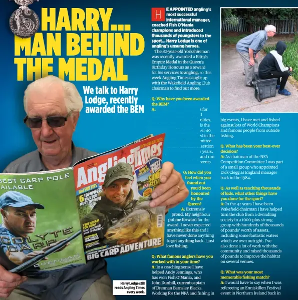  ??  ?? Harry Lodge still reads Angling Times every week.