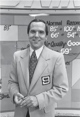 ?? WGN-TV ?? Tom Skilling at WGN-TV Channel 9 in the late 1970s.