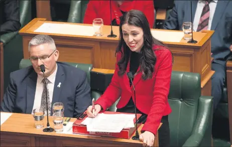  ?? Picture / Mark Mitchell ?? New Labour leader Jacinda Ardern speaking during Question Time in Parliament yesterday.