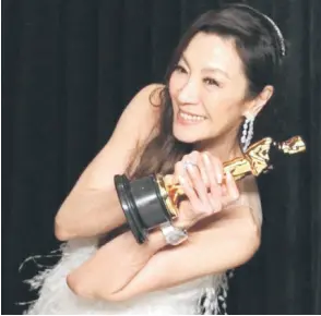  ?? — AFP photo ?? Yeoh made history last month after becoming the first Malaysian and Asian to win the Best Actress award at the Oscars.