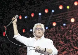  ?? ANNA KURTH AFP via Getty Images/TNS, file ?? English singer Roger Daltrey of the rock band the Who performs at the Paris La Defense Arena in Nanterre, western Paris, on June 23, 2023.
