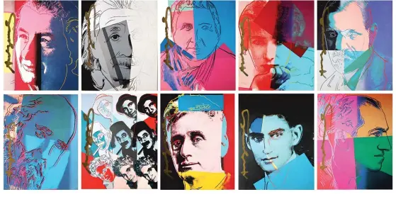  ?? ©THE ANDY WARHOL FOUNDATION FOR THE VISUAL ARTS, INC./COURTESY RONALD FELDMAN FINE ARTS, NEW YORK ?? “Andy Warhol’s Ten Portraits of Jews of the 20th Century,” Spertus Institute Collection.