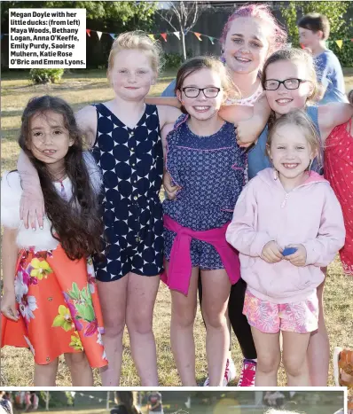  ??  ?? Megan Doyle with her little ducks: (from left) Maya Woods, Bethany Logan, Anna O’Keeffe, Emily Purdy, Saoirse Mulhern, Katie Rose O’Bric and Emma Lyons.