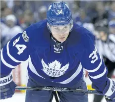  ?? CHRIS YOUNG/CP FILES ?? Toronto’s Auston Matthews scored his 40th goal of the season Saturday. the 19-year-old became only the fourth player in NHL history to score 40 goals in a season while still a teenager.