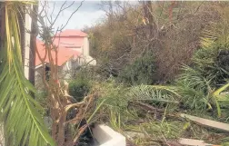  ??  ?? Pictured is Skyler’s home in the British Virgin Islands after Hurricane Irma struck.