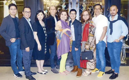  ??  ?? (From left) Hoseki COO Harold Co, partner and chief creative officer Knoi Esmane, CEO Grace Co, founder Faico, corporate affairs director Zabeth Co, Stefan Co, Vivian Rubio, celebrated artist Dominic Rubio and Hoseki jewelry design specialist Rum Corvera.