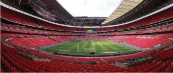  ?? EPA ?? Brussels’ loss is Wembley’s gain as England’s national stadium will host Belgium’s four matches