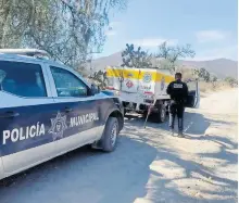  ?? CORTESÍA/DSPTMMA ?? fue localizada en calidad de abandonada a un costado del tramo carretero