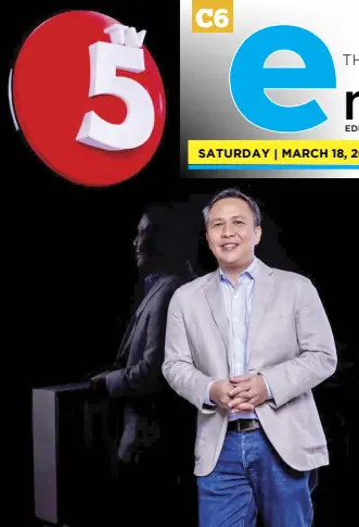  ?? ?? TV5 president and CEO Guido Zaballero