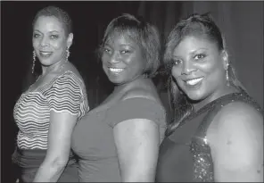  ??  ?? VeLois Bowers, Rhonda McCollum and Pamala Himon,
members of the Silhouette­s auxiliary group