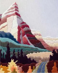  ??  ?? The Canadian Rocky Mountains are an endless source of inspiratio­n for the couple’s embroidery designs