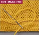  ??  ?? BLIND HEMMING STITCH