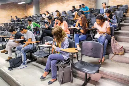  ?? FOTO ?? La Educación de calidad es uno de los Objetivos de Desarrollo Sostenible. La academia tiene la mayoría de los grupos de investigac­ión del país. Imagen en la U. Luis Amigó.