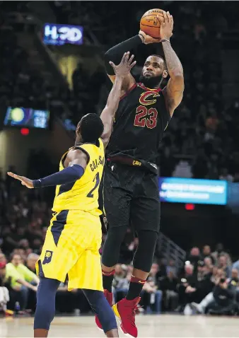  ?? GREGORY SHAMUS/GETTY IMAGES ?? Unlike the Raptors, the Cleveland Cavaliers hitched their playoff wagon to a supreme NBA talent in LeBron James and it almost cost them during a seven-game series with the Indiana Pacers.