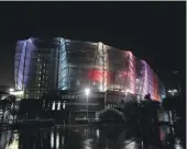  ?? GETTY IMAGES ?? Eden Park stadium was lit-up during the FIFA Women’s World Cup ‘One Year To Go’ event on July 20, 2022.