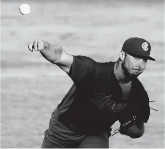  ?? James Durbin / Midland Reporter-Telegram ?? Corbin Martin is heading to his first major league camp this week. The Texas A&amp;M product hopes to make as big an impression on the Astros as his 111 mph offseason toss did on social media.