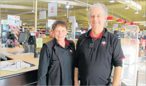  ??  ?? Bridget and Garry Hasler have sold New World after 12 years of running the business.