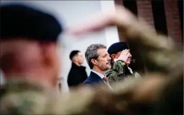  ?? ?? Kong Frederik X besøgte i begyndelse­n af måneden Natos multinatio­nale korpshoved­kvarter i Szczecin ved Østersøen. Foto: Ida Marie Odgaard/Ritzau Scanpix