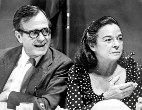  ?? Post-Gazette ?? Elsie Hillman with George H.W. Bush on April 10, 1980.